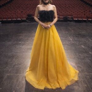 Alyce Paris black and Yellow Prom Dress